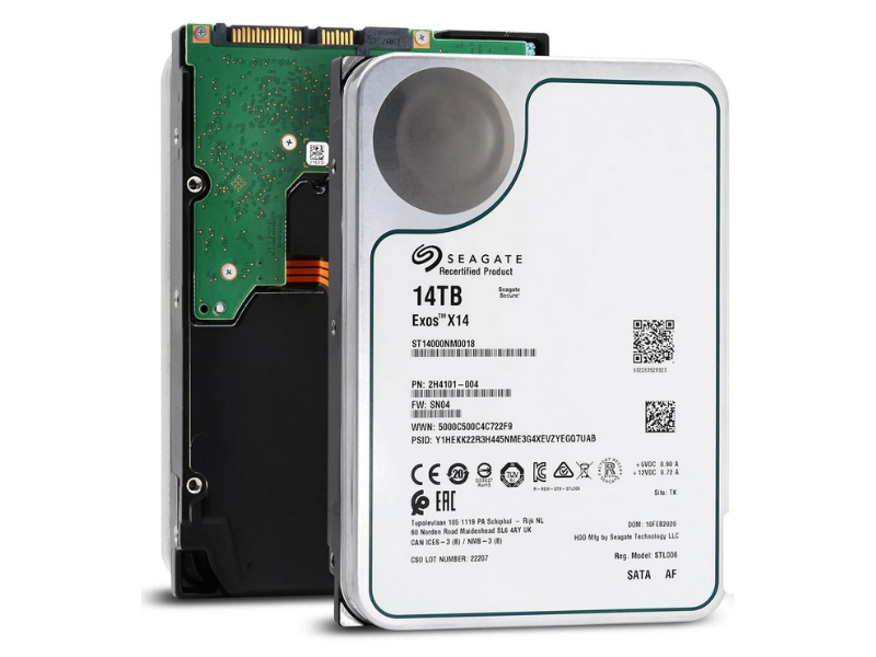 Seagate Exos X14 Harddisk ST14000NM0018-FR 14TB SATA-600 7200rpm - FACTORY REFURBISHED