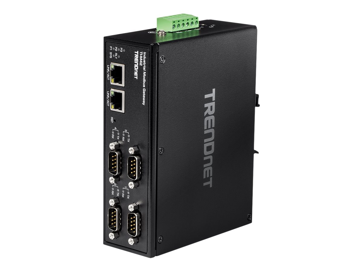 TRENDnet TI-M42 Gateway 4porte Væg/DIN-skinnemonterbar
