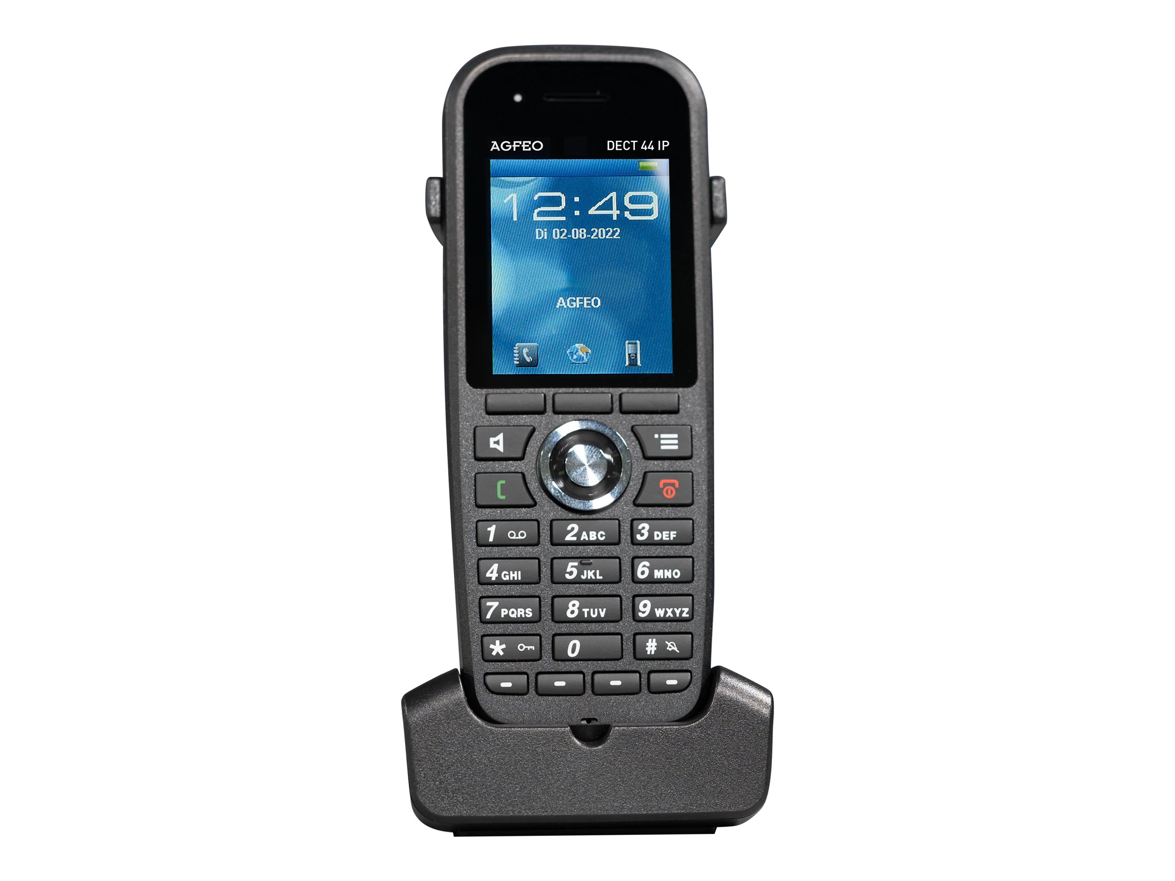 AGFEO DECT 44 IP Ekstra trådløst håndsæt Ingen nummervisning Sort