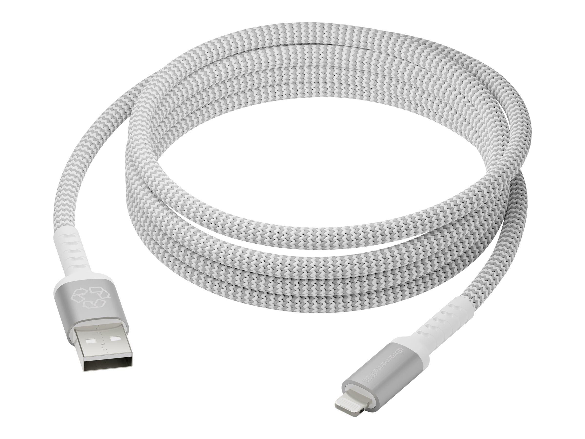 dbramante1928 Re-charge - BRD-kabel - USB-A til Lightning, 2,5 m - Hvid
