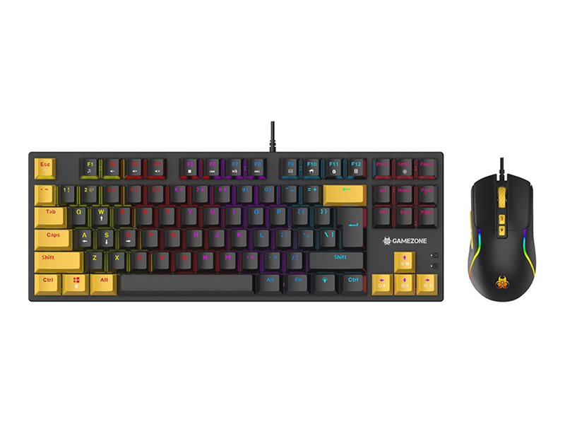 Tracer GAMEZONE Hornet - Sæt med mus og tastatur - mekanisk - compact - bagbelyst - USB