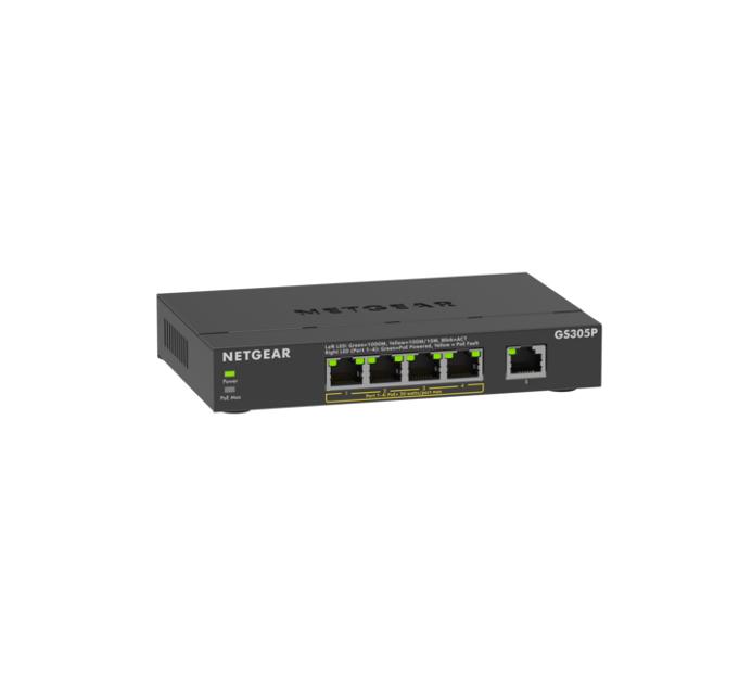 Netgear GS305Pv3 5-Port Gigabit Ethernet Unmanaged PoE+ Essentials Switch (63W)