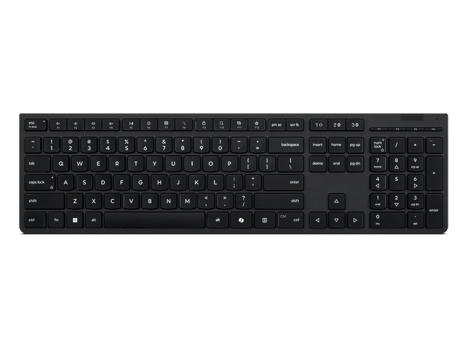 Lenovo Professional - keyboard full size - US with Euro symbol - grey Input Device - Tastatur - Engelsk - Grå