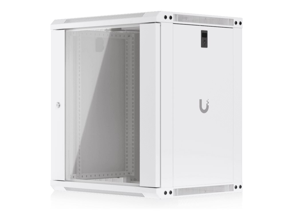 Ubiquiti 19 tommer Rack Cabinet 12 U 70 Cm Med Glasdør Og Svingbar Bagdør