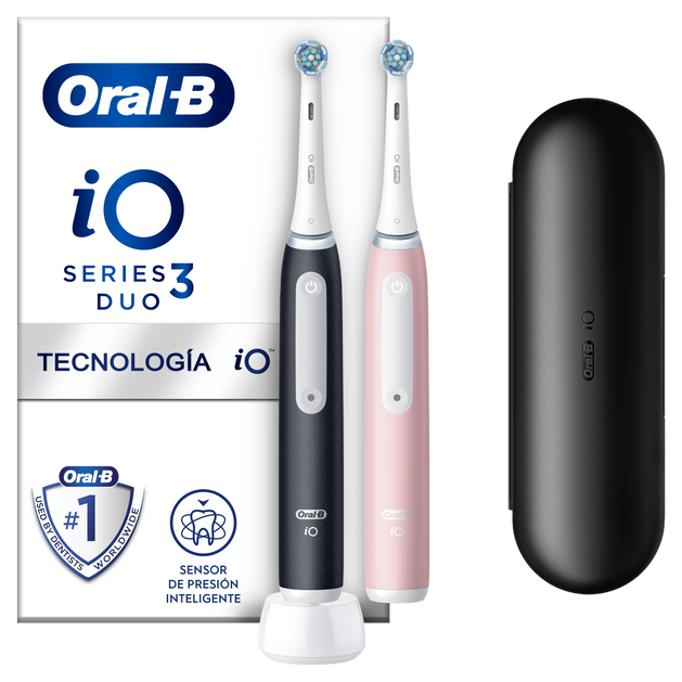 Oral-B iO Series 3 Elektrisk Tandbørste - Double pak - Sort og Pink