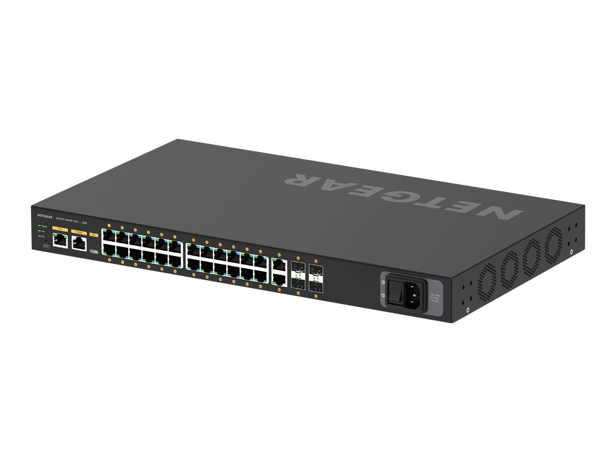 Netgear Gsm4230p-100eus Netværksswitch Administreret L2/l3 Gigabit Ethernet (10/100/1000) Strøm Over Ethernet (poe) 1u Sort