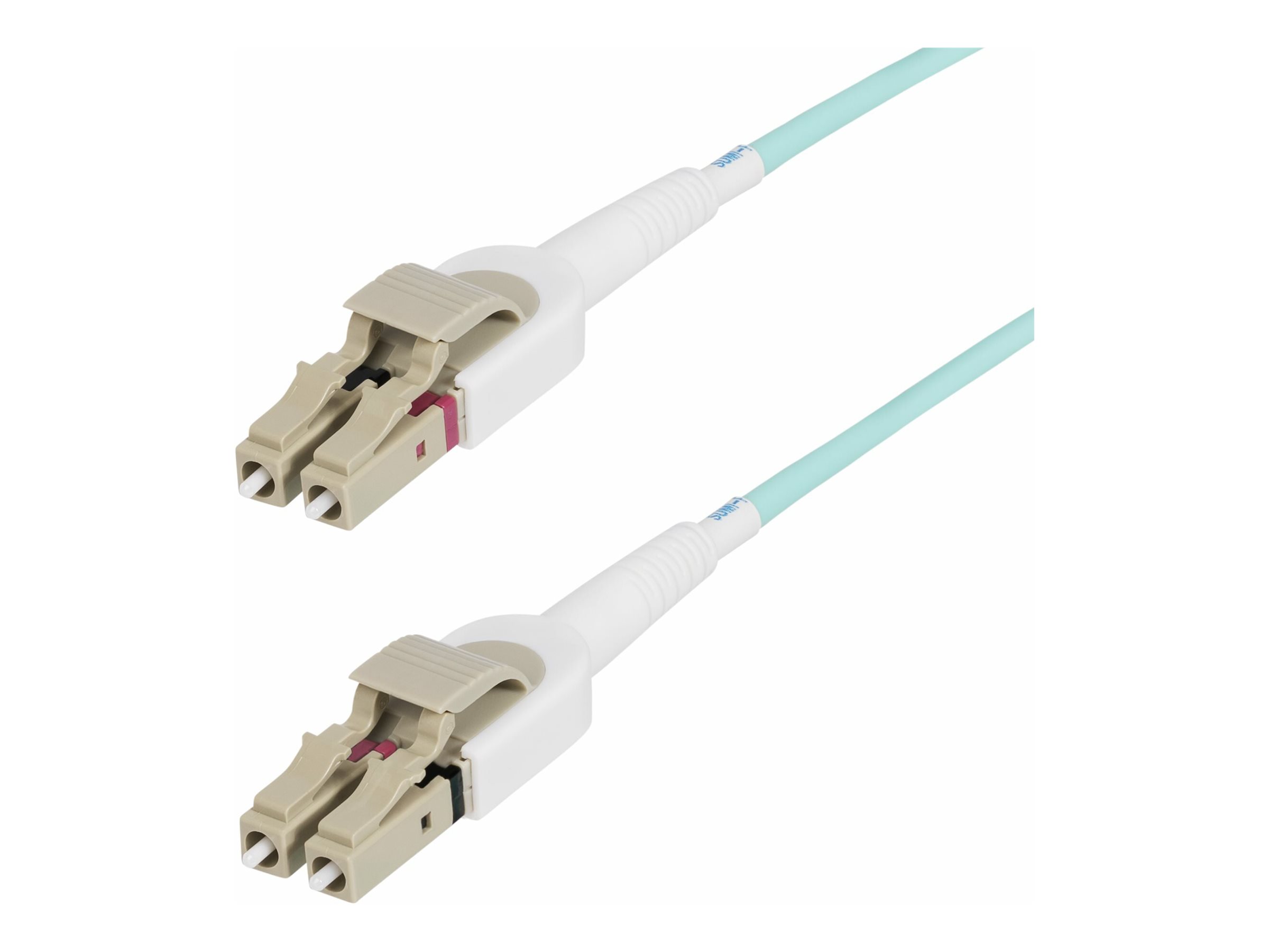 StarTech.com 5m (15ft) LC to LC (UPC) OM4 Switchable Fiber Optic Cable - patch cable - 5 m - aqua - Grøn - 5m