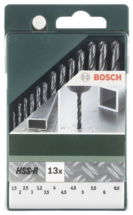 Bosch Metalborsæt HSS-R Ø1,5-6,5mm 13 Stk - 2609255031