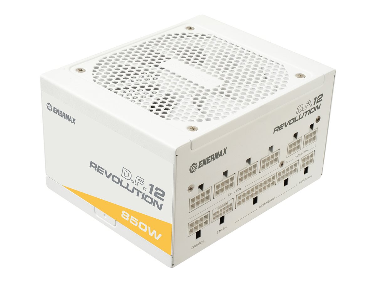 Enermax Revolution D.F. 12 ETV850G-W - Strømforsyning (intern) - ATX12V 3.1 - 80 PLUS Gold - AC 100-240 V - 850 Watt - hvid