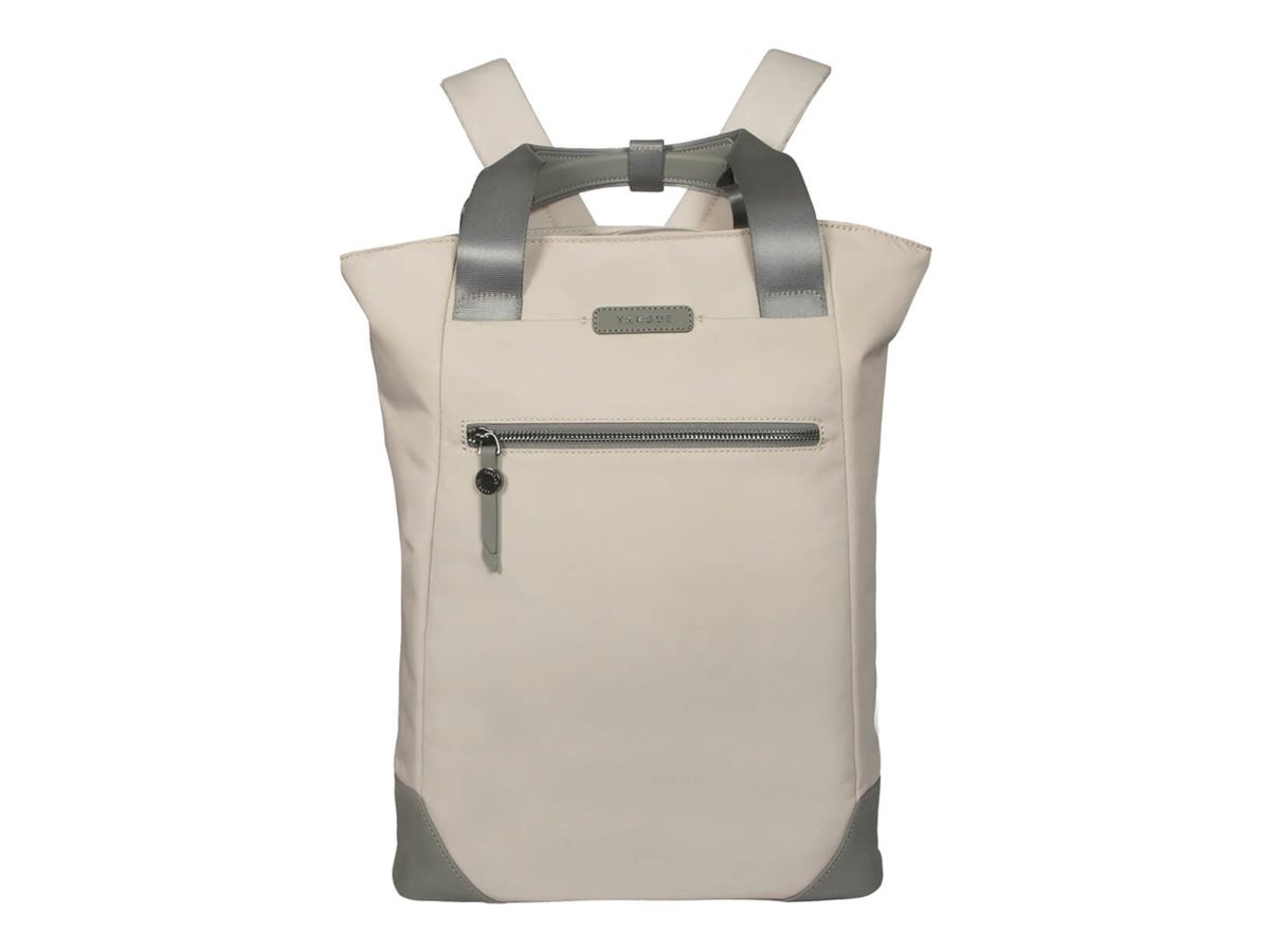 Targus Ávila Rygsæk til notebook 16" Metal hardware Genanvendt PET 150 Vegansk læder Beige