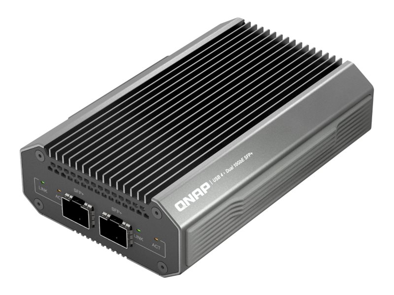 QNAP QNA-UC10G2SF - network adapter - USB4 / Thunderbolt 4 - 10 Gigabit SFP+ x 2