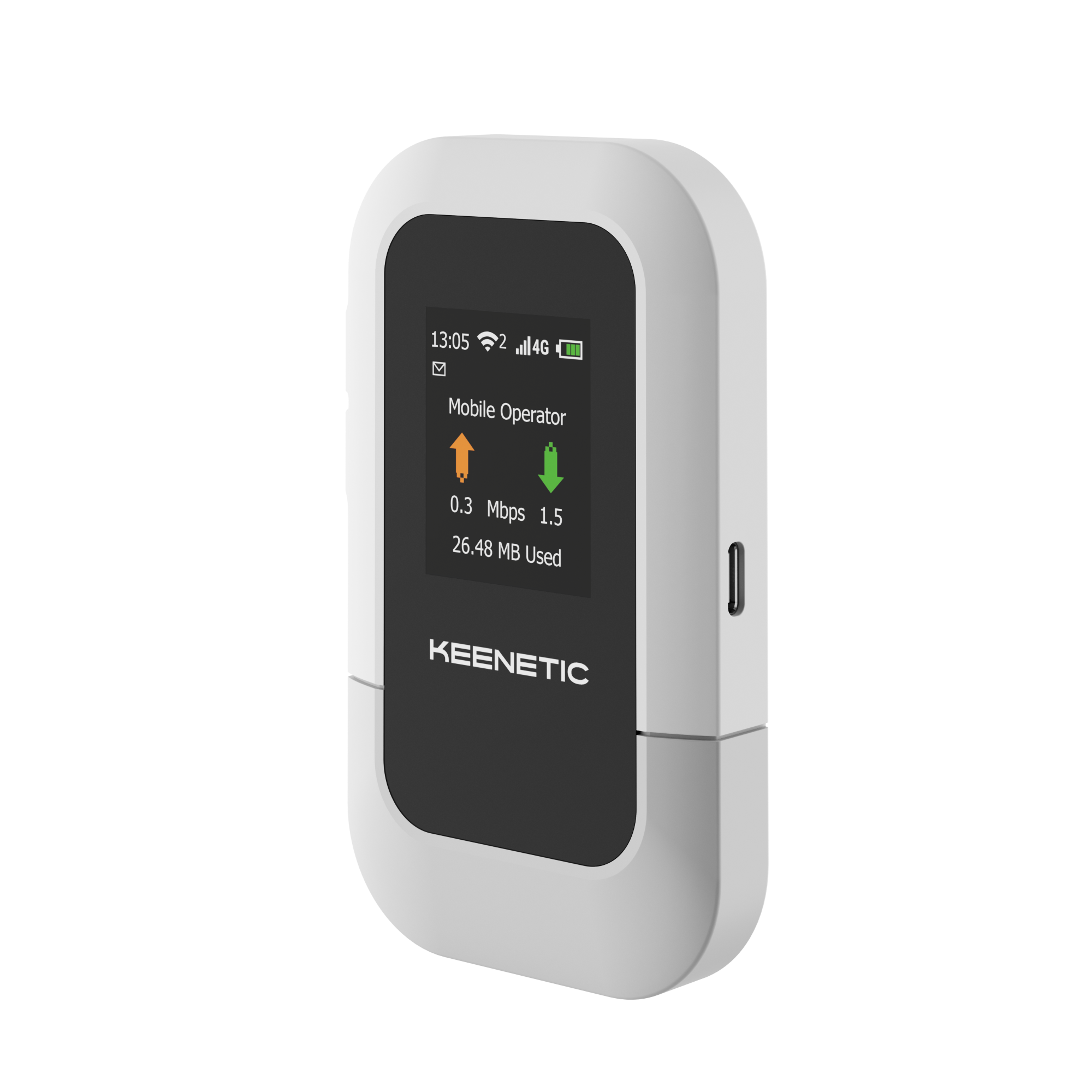 Keenetic Roamer 4G KN‑5110 - mobil Wi‑Fi modem/router med skærm