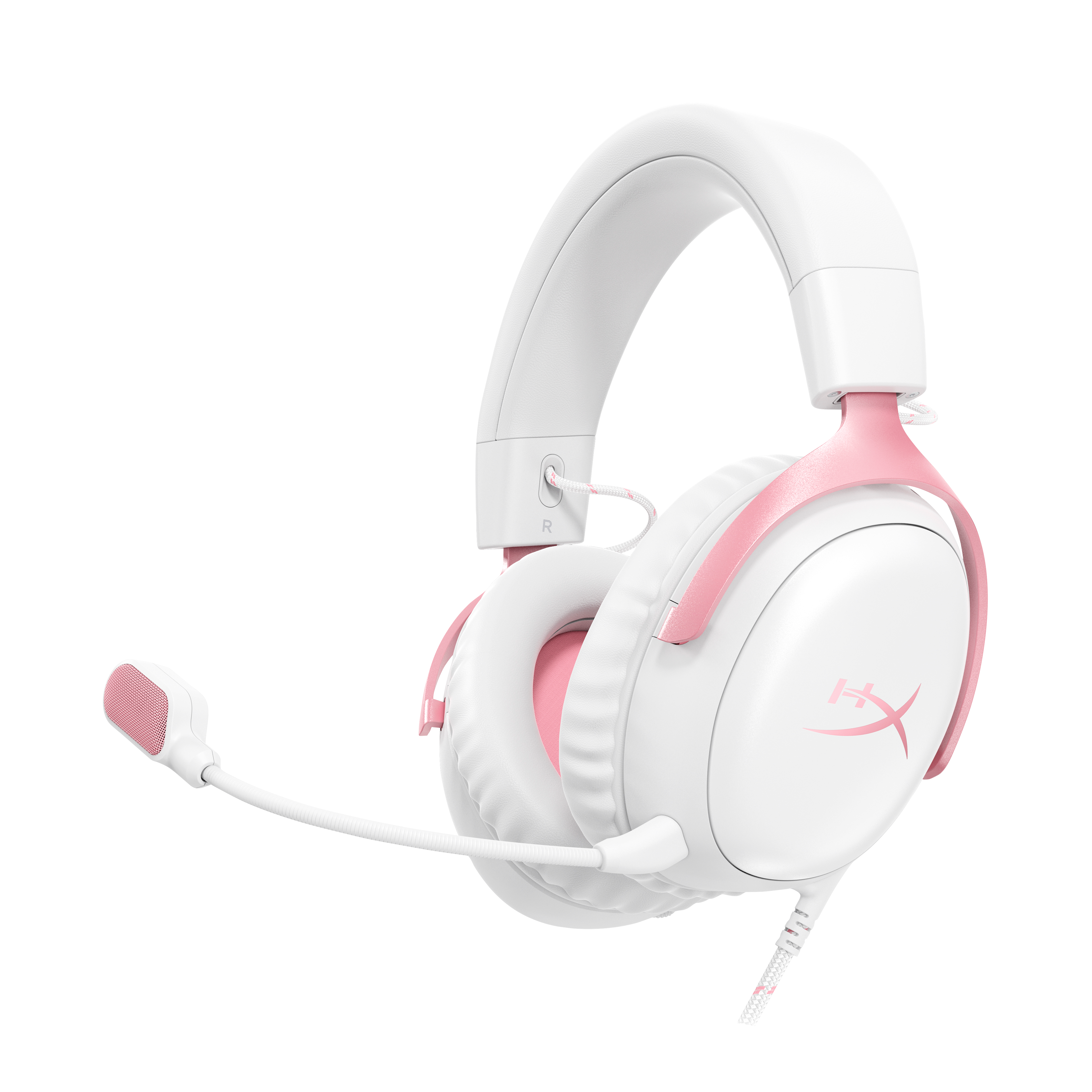 HyperX Cloud III ─ gaming-headset (hvid/lyserød) billede