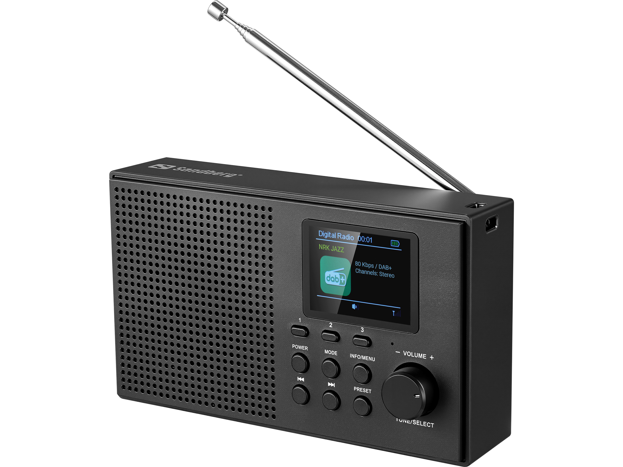 Sandberg 421-39 radio Bærbar Analog & digital Sort billede
