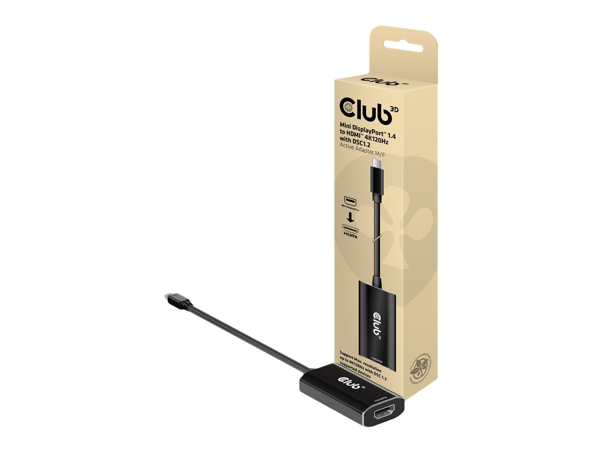 Club 3D CAC-1186 Mini DisplayPort 1.4 til HDMI adapter Sort