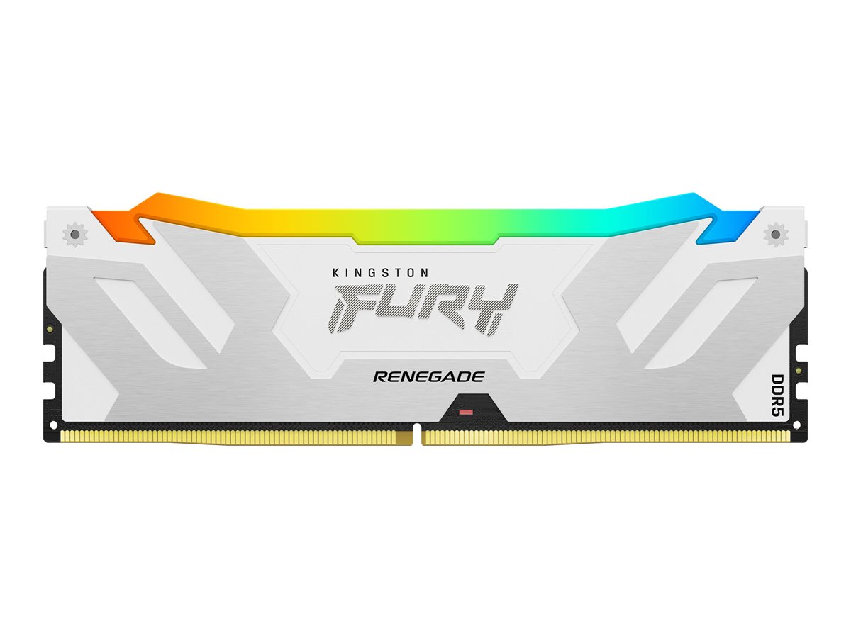 Kingston FURY Renegade RGB DDR5-6400 - 32GB - CL32 - Single Channel (1 pcs) - Intel XMP - Hvid med RGB
