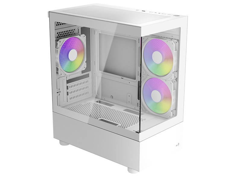 AeroCool Viewport Mini Tårn Micro ATX Ingen strømforsyning Hvid