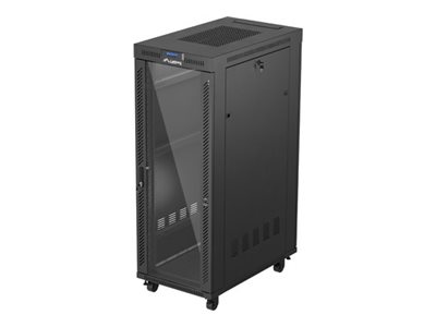 Lanberg FF01 series - rack - 600 x 1000 flat pack with glass door LCD - 32U