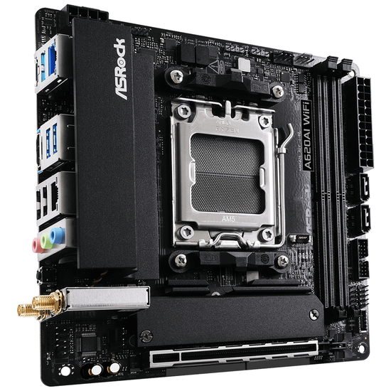 ASRock A620AI WiFi Bundkort - AMD A620A - AMD AM5 socket - DDR5 RAM - Mini-ITX