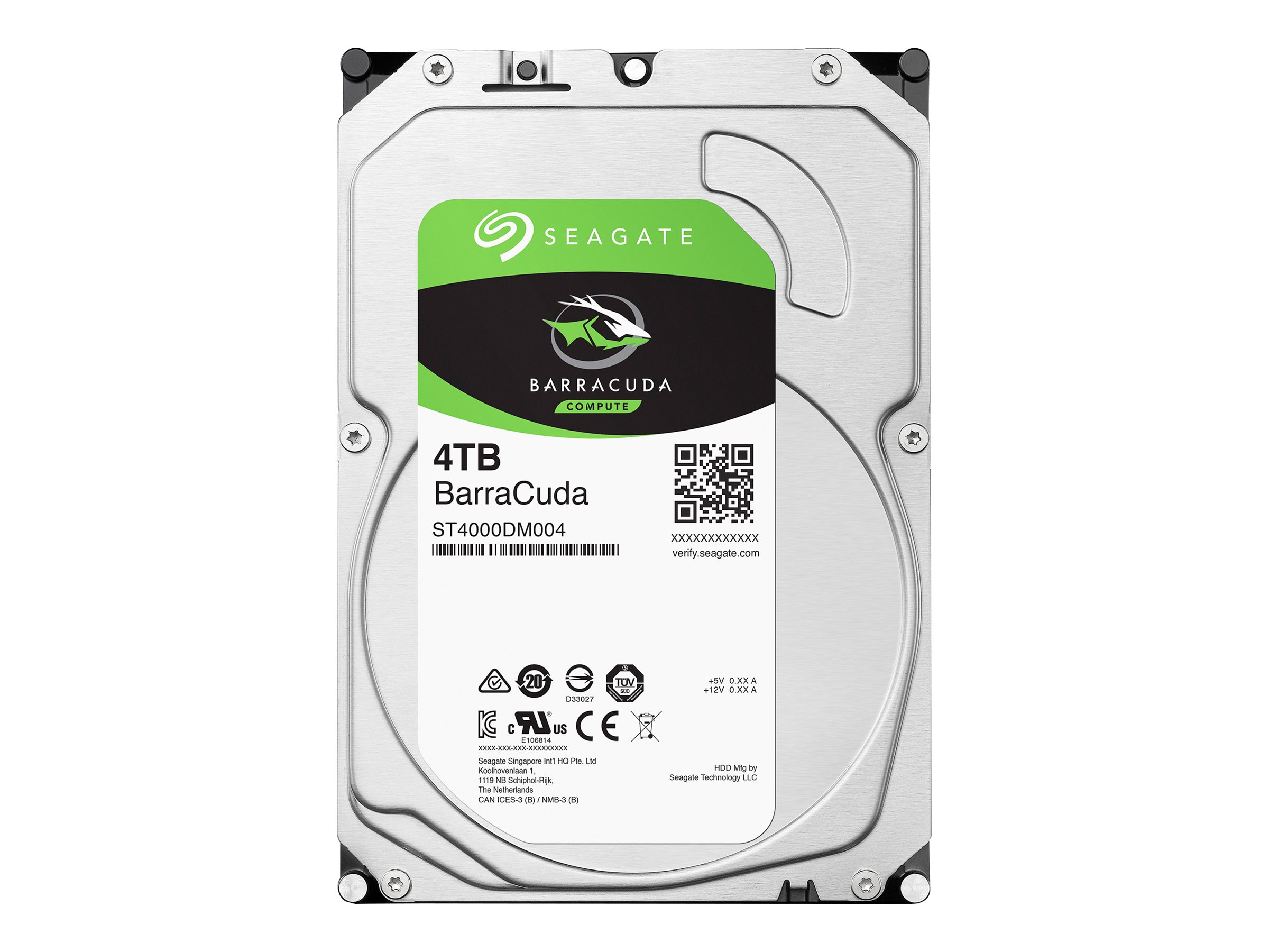Seagate BarraCuda - 4TB - Harddisk - ST4000DM004 - SATA-600 - 3.5"