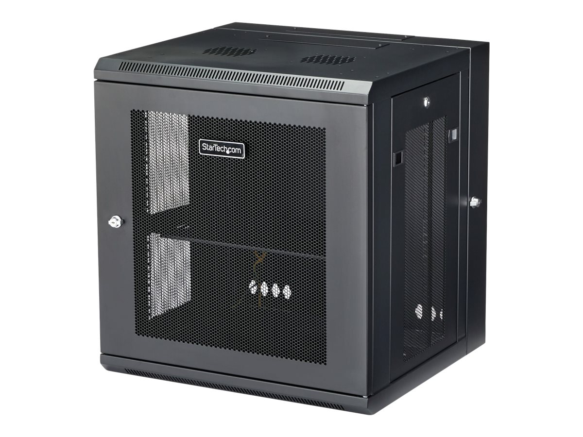 StarTech.com 12U 19" Wall Mount Network Cabinet - 16" Deep Hinged Locking Flexible IT Data Equipment Rack Vented Enclosure w/Shelf