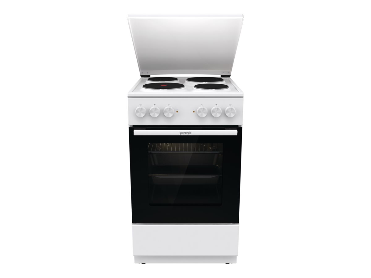 Gorenje G400 GE5A23WH - Komfur - fritstående - bredde: 50 cm - dybde: 59.4 cm - højde: 85 cm - med selv-rengøring - hvid