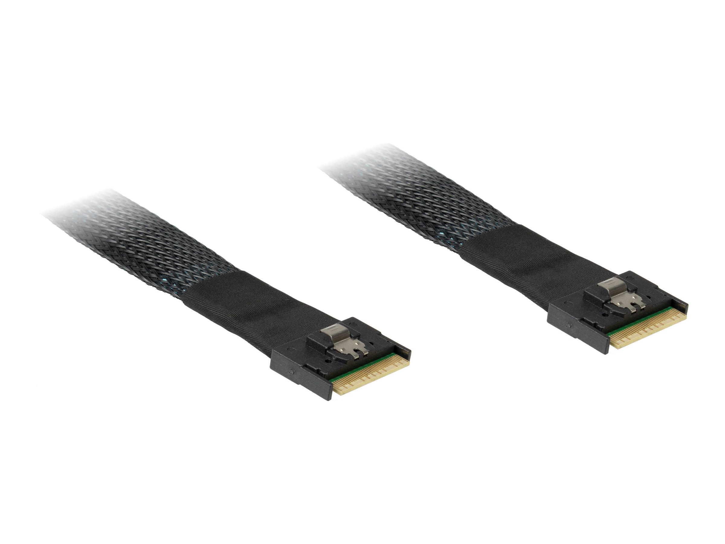 Inter-Tech - SAS internt kabel - SAS 24Gbit/s - 8i Slim SAS (SFF-8654) (han) til 8i Slim SAS (SFF-8654) (han) - 75 cm