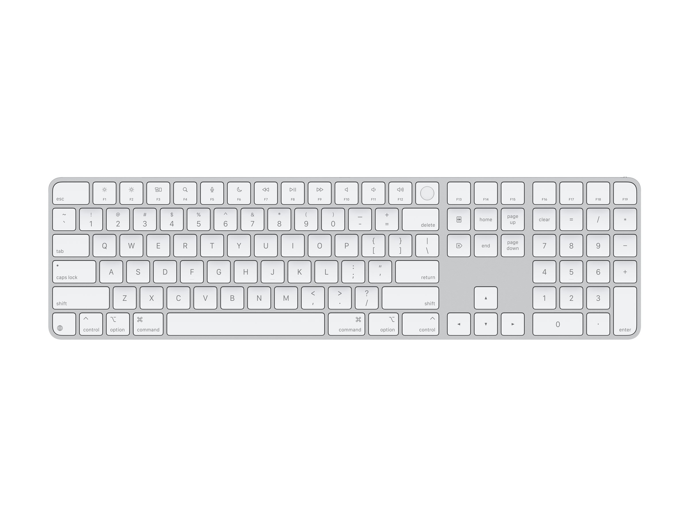 Apple Magic Keyboard with Touch ID and Numeric Keypad - Tastatur - Amerikansk engelsk - Hvid