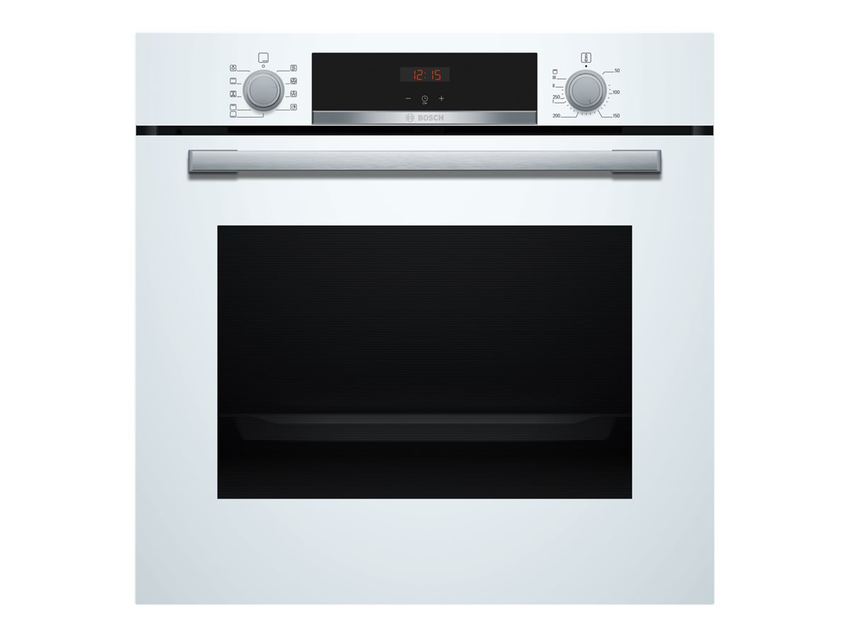 Bosch Serie | 4 HBA534BW3 - Ovn - til indbygning - niche - bredde: 56 cm - dybde: 55 cm - højde: 58.5 cm - med selv-rengøring - Klasse A+ - hvid