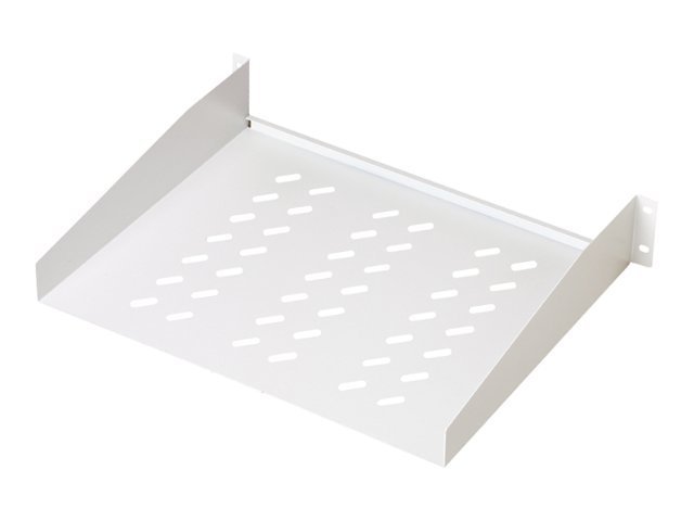 DIGITUS fast hylde til 19" rack, 2 HE – 88 × 48,2 × 54,9 cm, op til 25 kg, grå