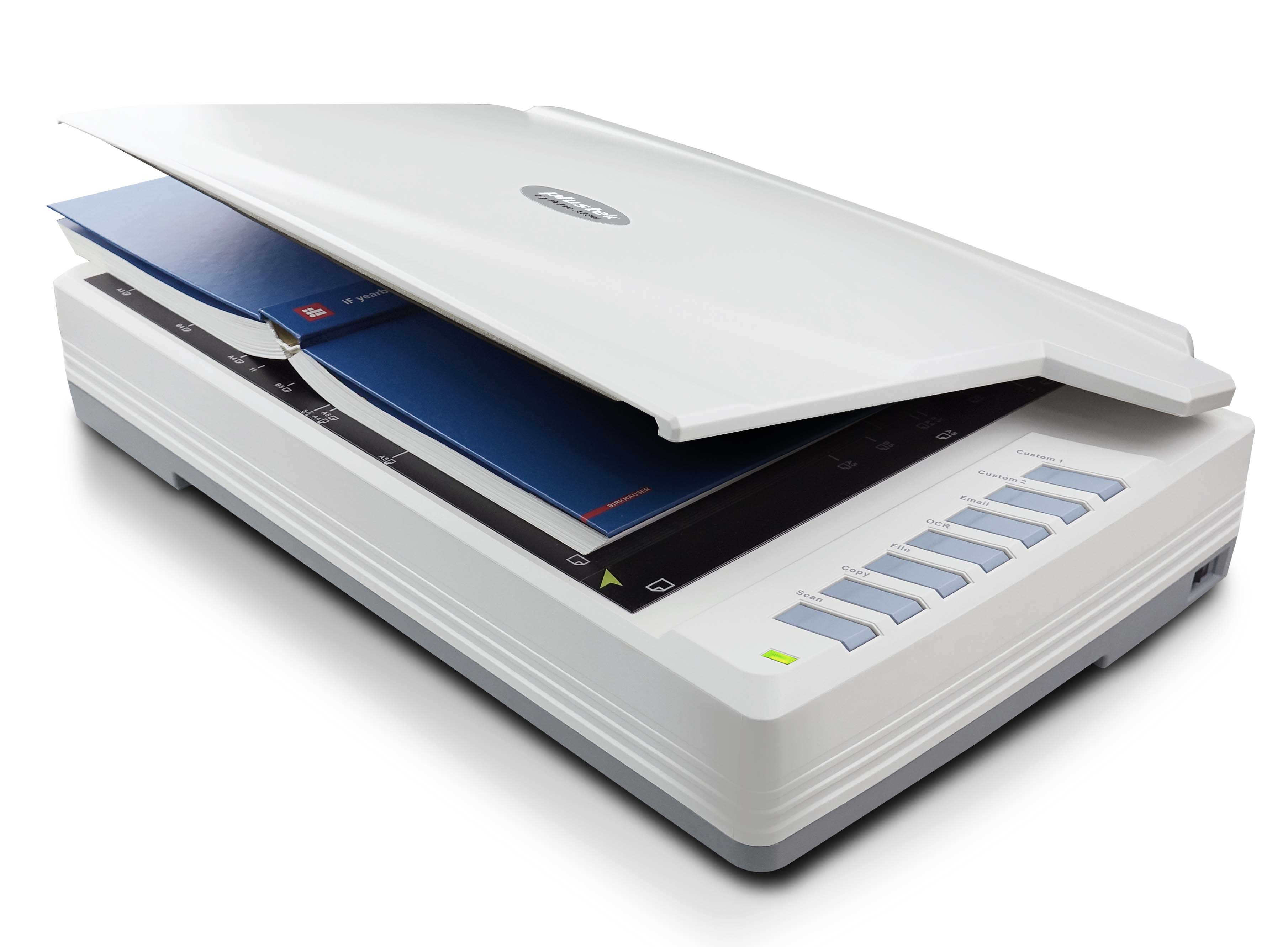Plustek OpticBook A320E - Flatbed-scanner - CCD - A3 - 800 dpi - op til 2500 scanninger pr. dag - USB 2.0