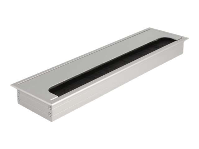 DeLOCK Cable grommet for table mounting 300 x 80 x 28 mm silver