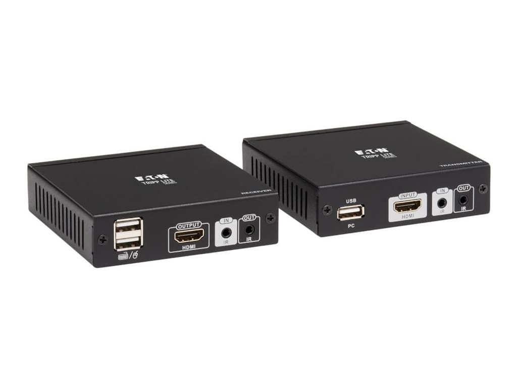 Eaton Tripp Lite Series HDMI HDBaseT KVM Console Extender over Cat6 - 2 USB Ports, IR, 4K @ 30 Hz, 1080p 70 m Video/audio/infrarød/USB-forlænger