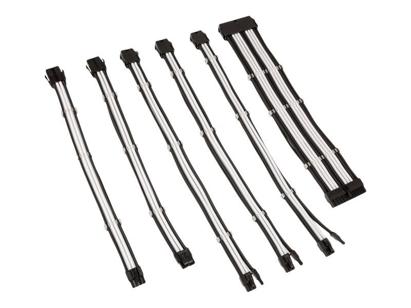 Kolink Core Adept Strømforlængerkabelsæt Sort Hvid