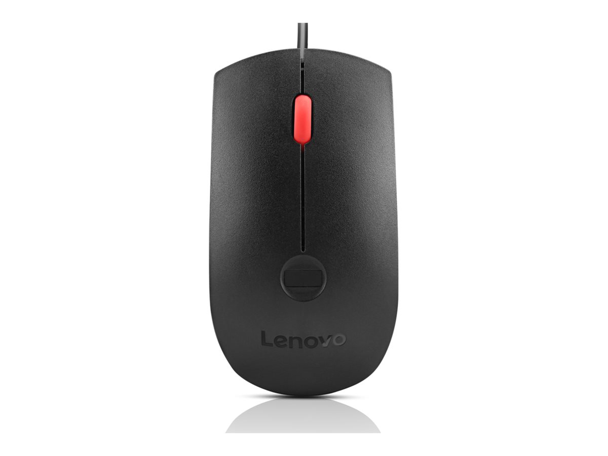 Lenovo - mouse - USB-A - black - Mus - Optisk - 3 knapper - Sort