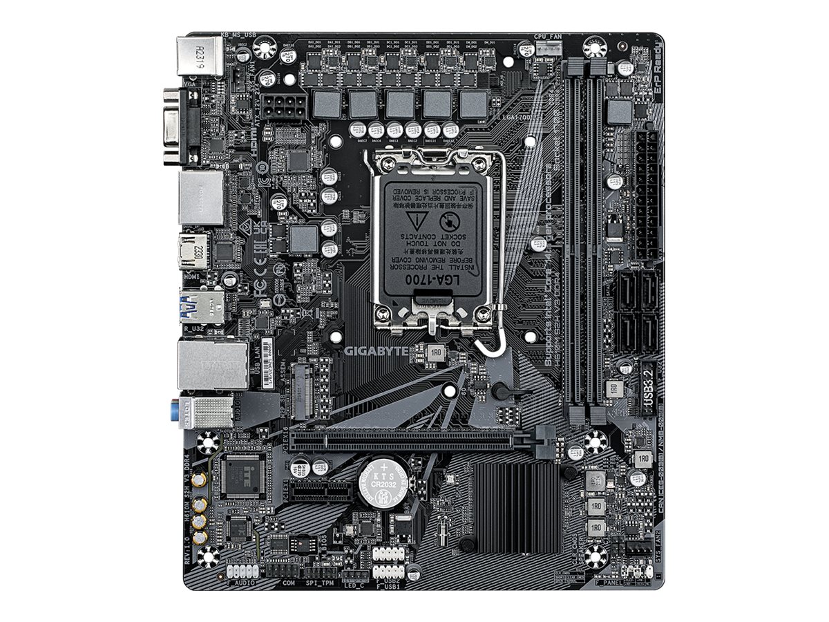 GIGABYTE H610M S2H V3 DDR4 Bundkort - Intel H610 - Intel LGA1700 socket - DDR4 RAM - Micro-ATX