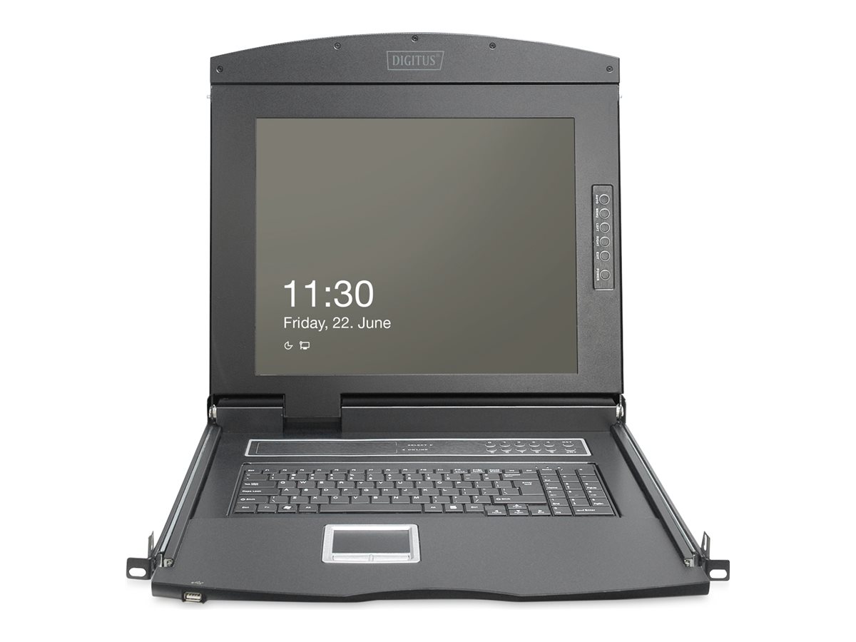 19" DIGITUS DS-72221-2GE - KVM console - Full HD (1080p) - 19"