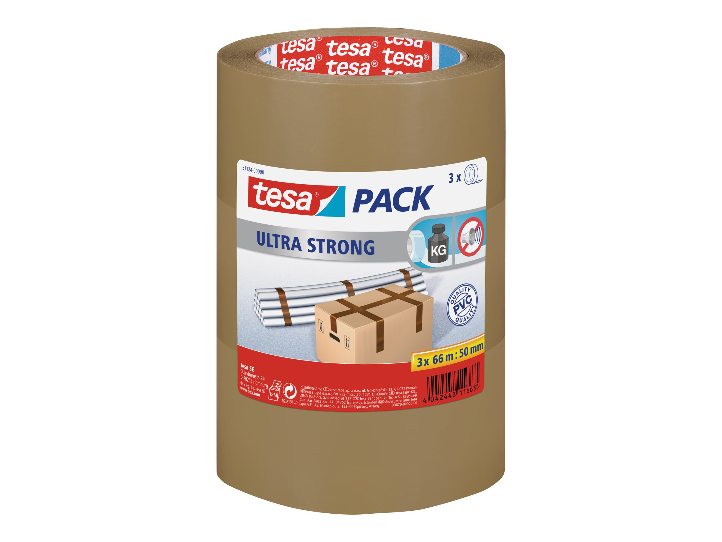 Tesapack Ultra Strong Brun Pakketape