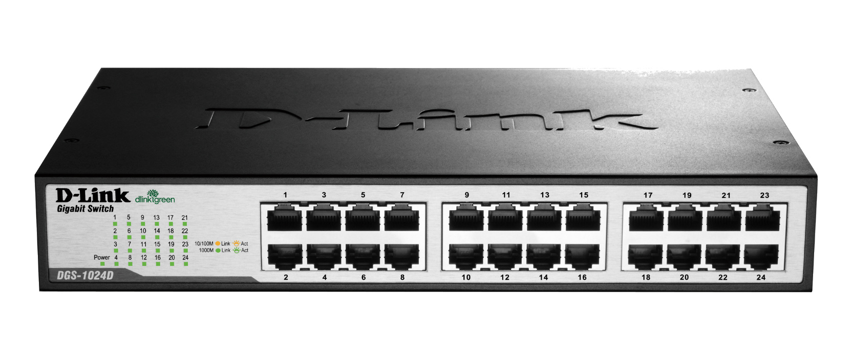 D-Link DGS-1024D - 24‑ports Gigabit switch (ikke administreret)