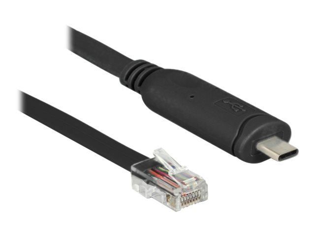 Delock Usb-c Console Cable Rj45 2m. Usb-c Rj-45 Sort