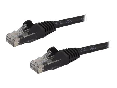 StarTech.com 7.5m CAT6 Cable - Black Snagless CAT 6 Wire - 100W RJ45 UTP 650MHz Category 6 Network Patch Cord UL/TIA (N6PATC750CMBK) CAT 6 Ikke