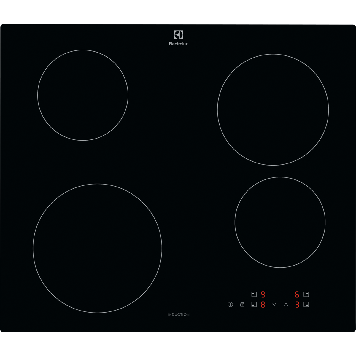 Electrolux Serie 300 LIB60420CK, Sort, Indbygget, 59 cm, Zone induktionskogeplade, Keramisk, 4 zone(s)