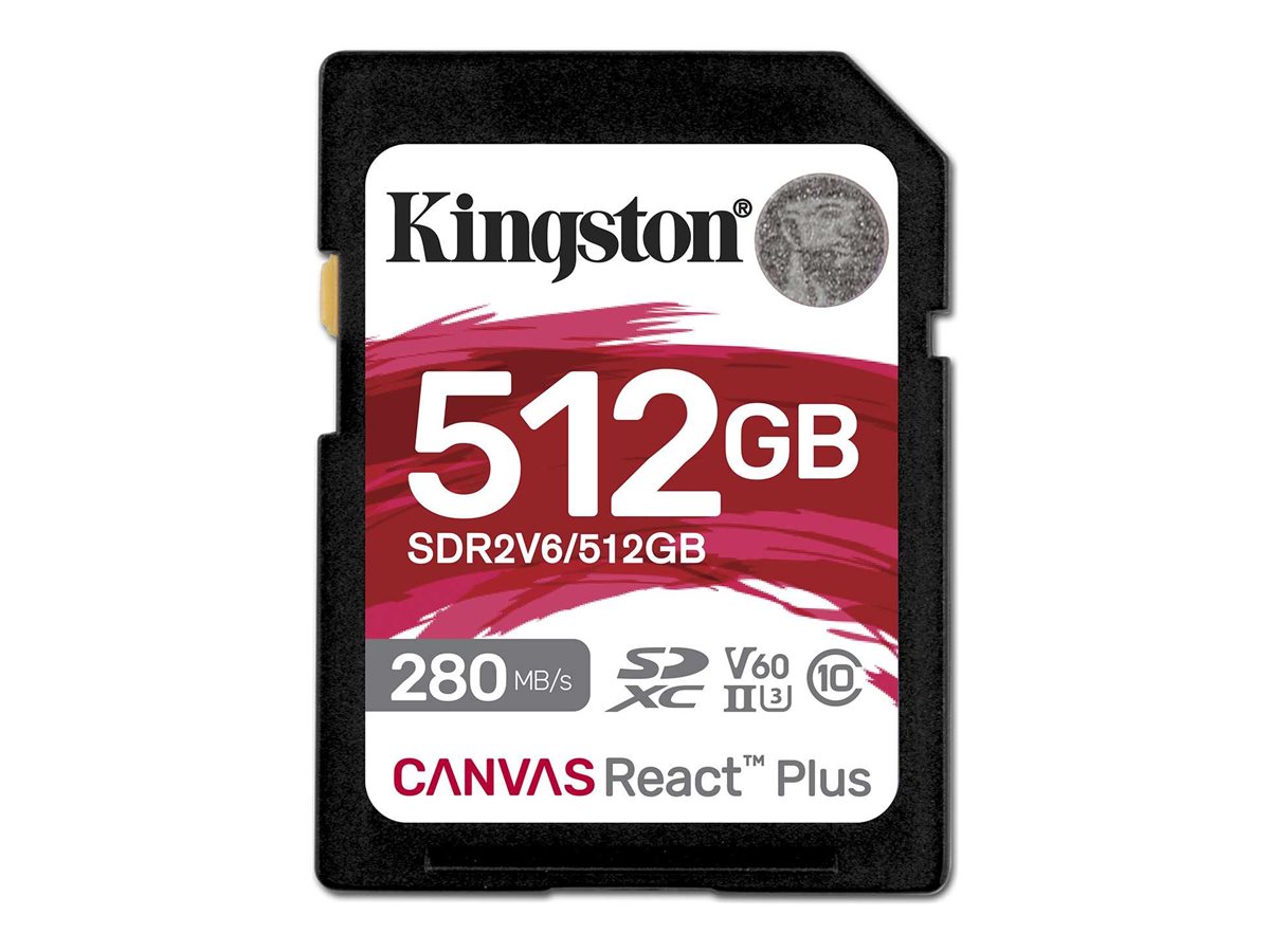 Kingston Canvas React Plus SDXC UHS-II Memory Card 512GB 280MB/s