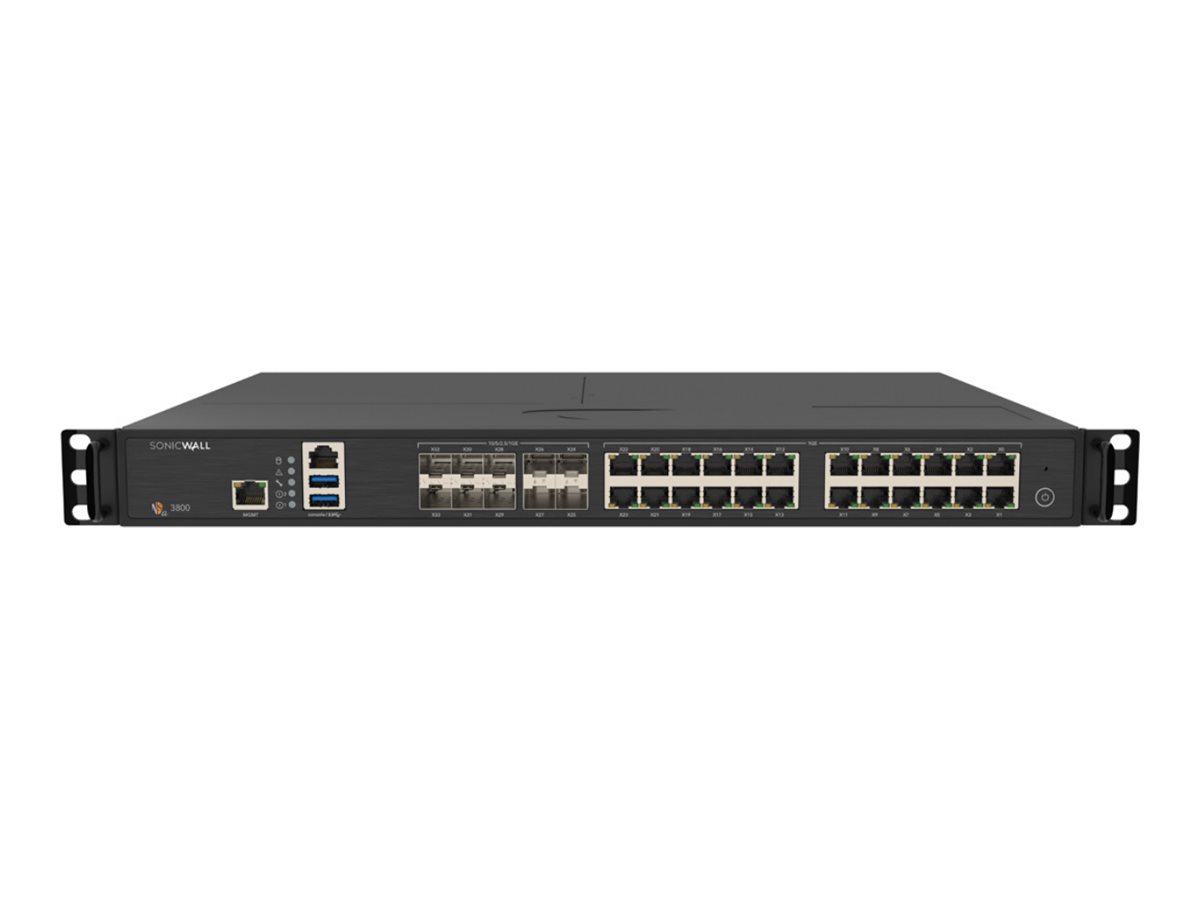 SonicWall Gen 8 NSa Series 3800 Sikkerhedsudstyr Rackmonterbar