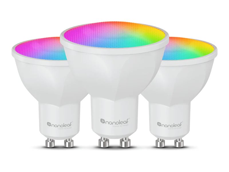 Nanoleaf - LED light bulb - shape: MR16 - GU10 - 5 W - RGBCW light - 2700-6500 K (pack of 3)