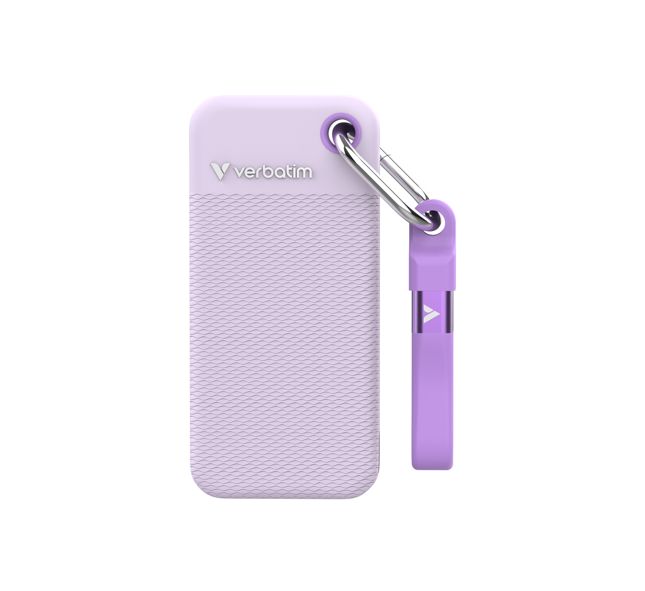 Ekstern SSD USB 3.2 Gen 2 1 TB - Verbatim Pocket, lilla med to gummiovertræk