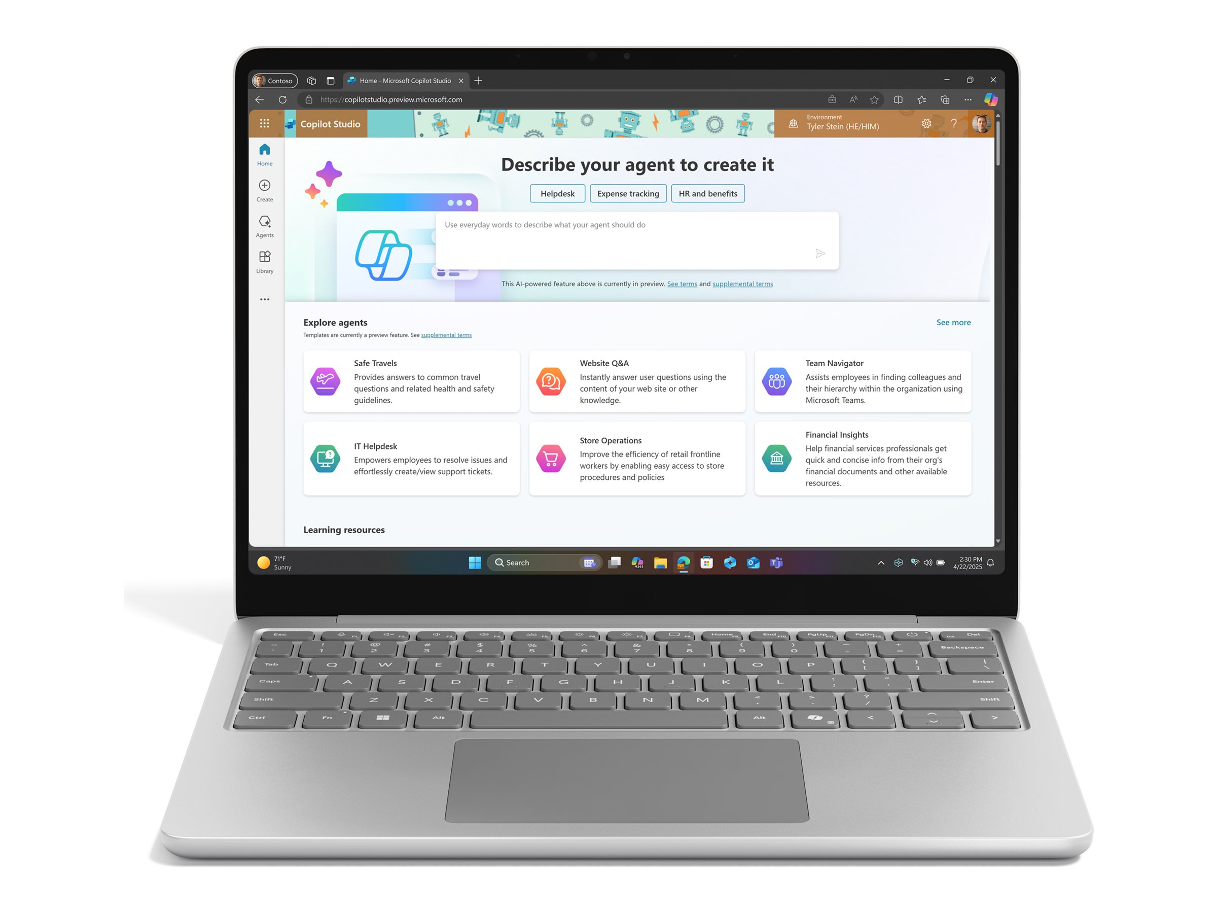 Microsoft Surface Laptop Copilot+ PC for Business 13" 1920 x 1280 X1P-42-100 16GB 512GB Qualcomm Adreno Windows 11 Pro