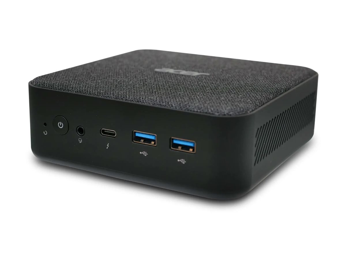 Acer Revo Box RB102-13U3U - Barebone - mini PC 1 x Core i3 1305U / op til 4.5 GHz - RAM 8 GB - SSD 256 GB - UHD Graphics - IEEE 802.11ax (Wi-Fi 6), Bluetooth, Gigabit Ethernet