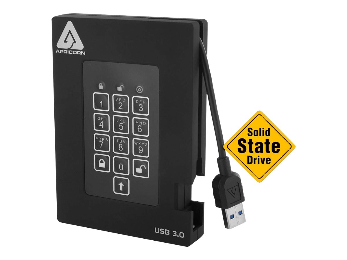 Apricorn Aegis Padlock Fortress SSD A25-3PL256-S512F 512GB USB 3.0
