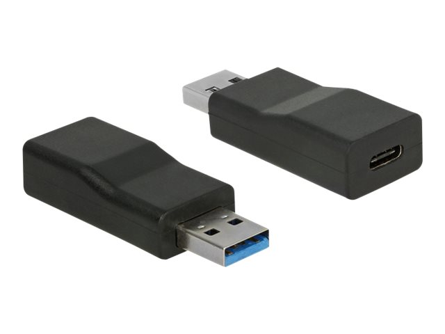 DeLOCK USB-konverter, USB-C - USB-A, 3.1 Gen 2, sort